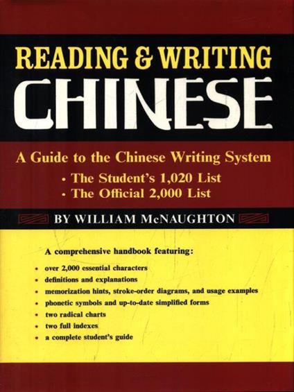 Reading & writing chinese - William McNaughton - copertina