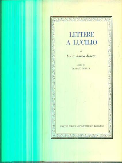 Lettere a Lucilio - Lucio Anneo Seneca - copertina