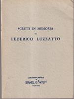 Scritti in memoria di Federico Luzzatto