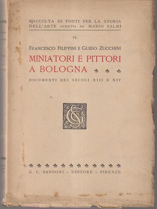   Miniatori e pittori a Bologna - Francesco Filippini - copertina