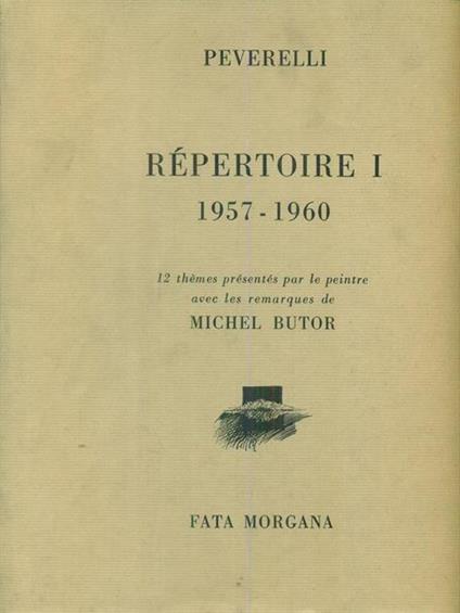 Rèpertoire I 1957 - 1960 - Peverelli - copertina