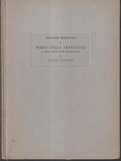 Piero della Francesca - Bernard Berenson - copertina