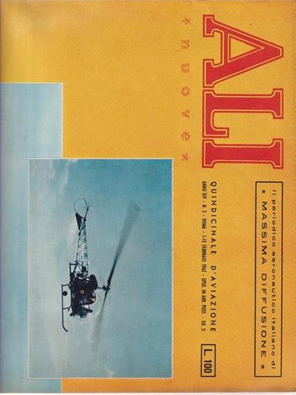   Ali nuove periodico aeronautico anno XIV da n. 3 a n. 8 -   - copertina