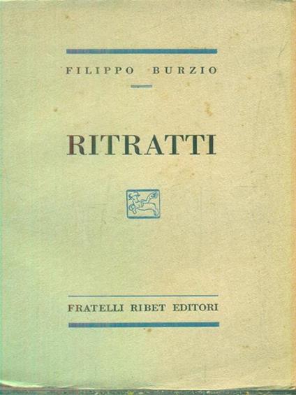   Ritratti - Filippo Burzio - copertina