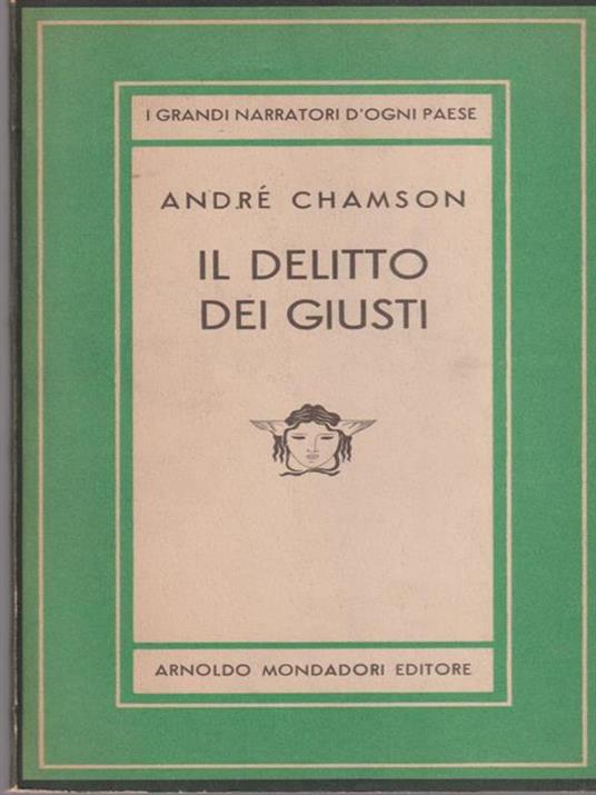 Il delitto dei giusti - André Chamson - copertina