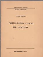   Poetica, poesia e teatro del Seicento