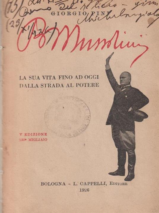 B Mussolini - Giorgio Pini - copertina