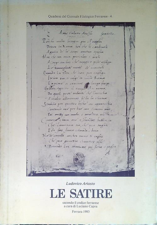 Le satire - Ludovico Ariosto - copertina