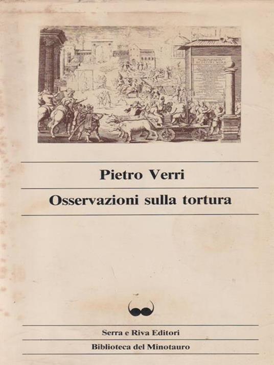   Osservazioni sulla tortura - Pietro Verri - copertina