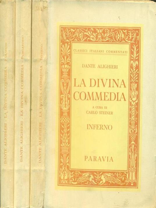 La  Divina Commedia 3 vv - Dante Alighieri - copertina