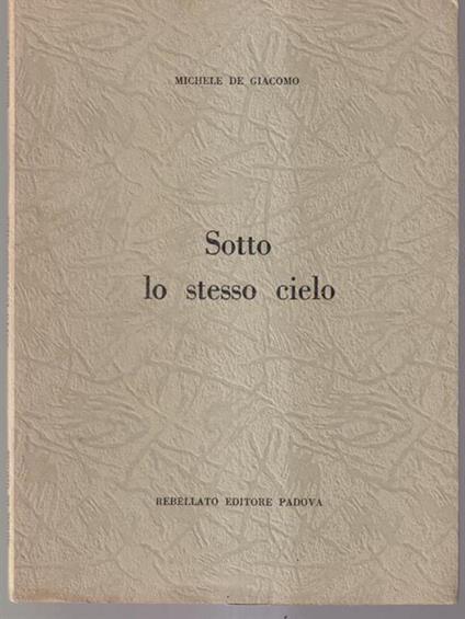   Sotto lo stesso cielo - Michele De Giacomo - copertina