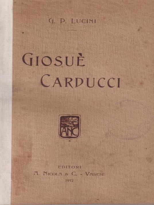   Giosue' Carducci - copertina