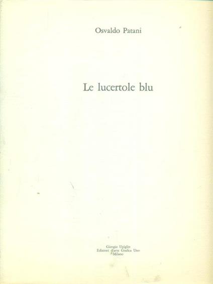 Le  lucertole blu - Osvaldo Patani - copertina