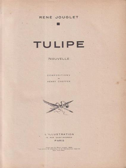 Tulipe - Rene Jouglet - copertina