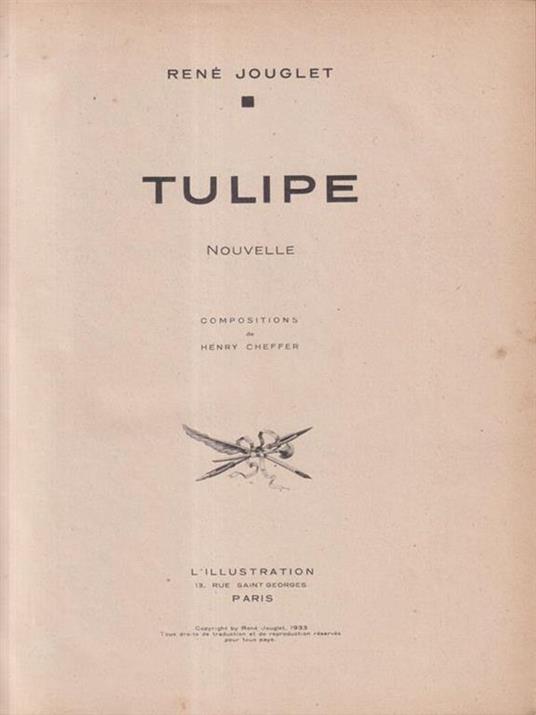 Tulipe - Rene Jouglet - copertina