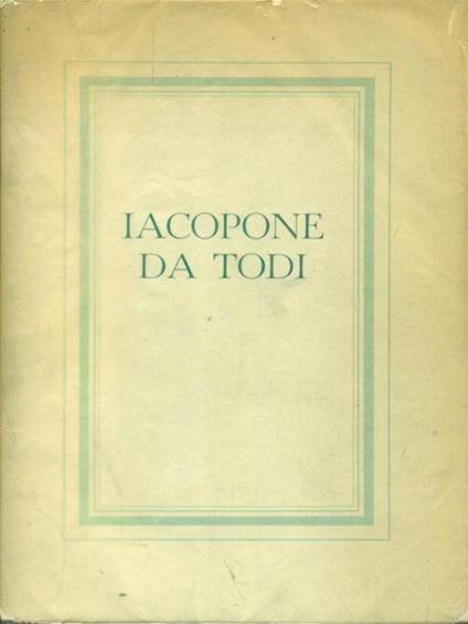 Iacopone da Todi - copertina