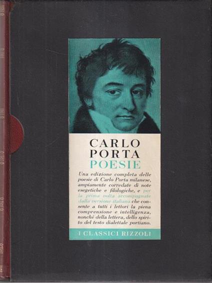 Poesie - Carlo Porta - copertina