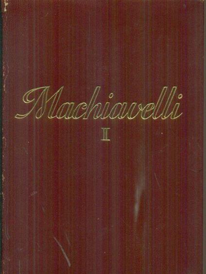 Machiavelli I - Francesco Flora - copertina