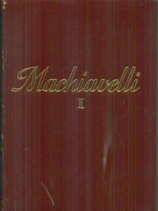 Machiavelli I - Francesco Flora - copertina