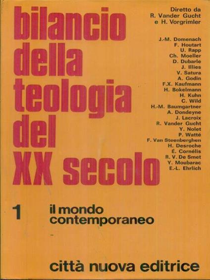 Bilancio della teologia del XX secolo 1 Il mondo contemporaneo - copertina