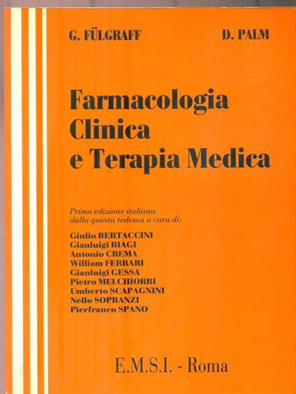 Farmacologia clinica e terapia medica - G. Fulgraff - copertina