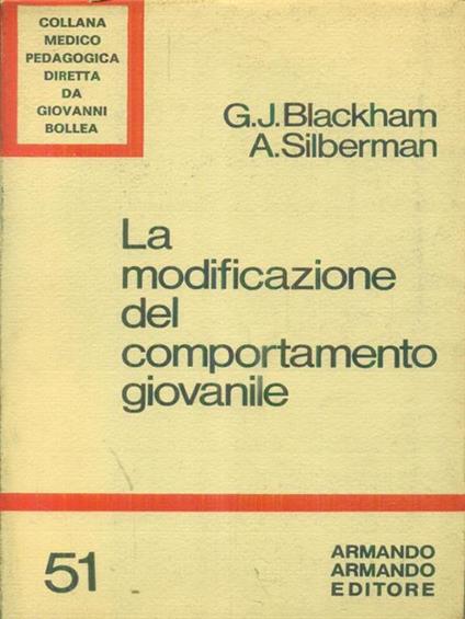 La  modificazione del comportamento giovanile - G.J. Blackham - copertina