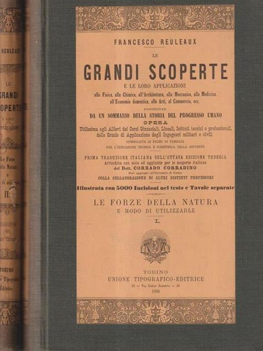 Grandi scoperte. Le forze della natura vol. 1 e 2 - Francesco Reuleaux - copertina