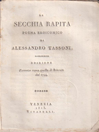 La Secchia Rapita Alessandro Tassoni Libro Usato Vitarelli Ibs