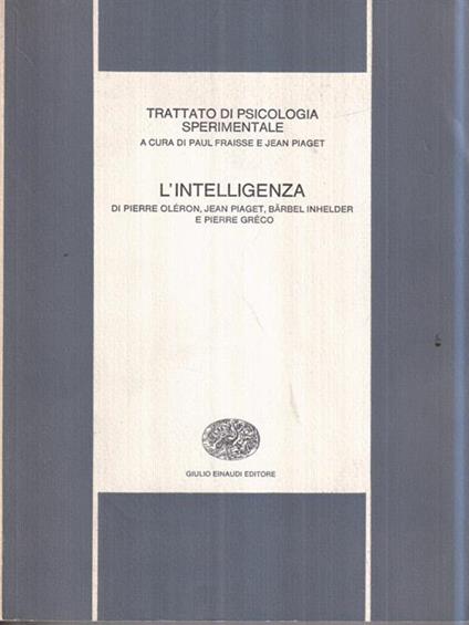 L' intelligenza - Pierre Oleron - copertina