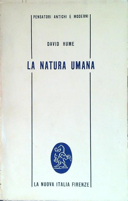 La natura umana - David Hume - copertina