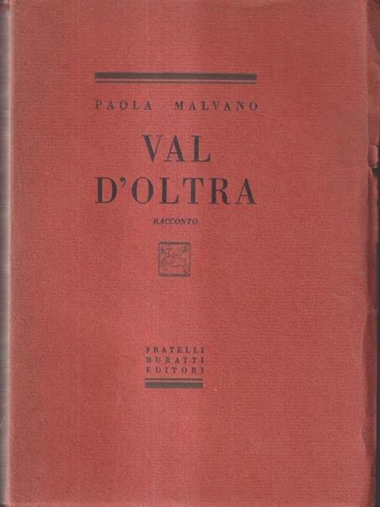Val d'Oltra - Paola Malvano - copertina
