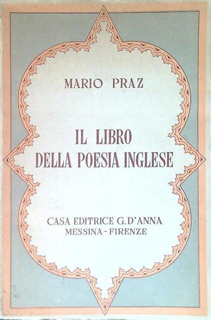 Il libro della poesia inglese - Mario Praz - copertina