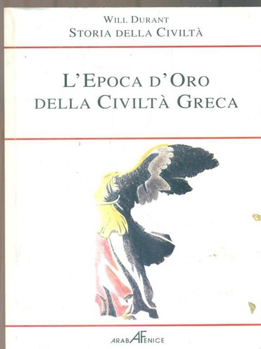 L' epoca d'oro della civiltà - Will Durant - copertina