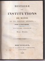 Histoire des institutions de moise vol. I