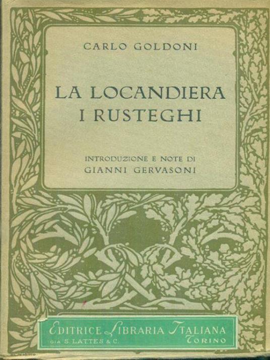 La locandiera I rusteghi - Carlo Goldoni - copertina