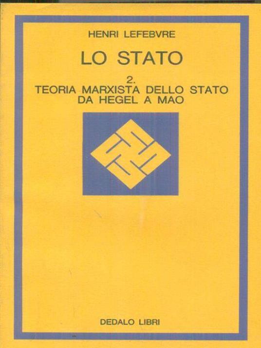 Lo stato 2 - Henri Lefebvre - copertina