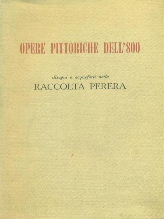 Opere pittoriche dell'800 - copertina