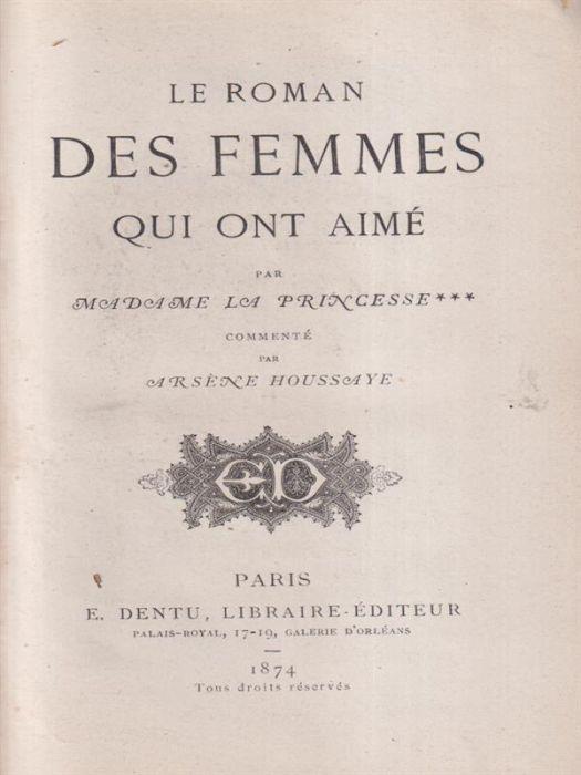 Le roman des Femmes qui ont aimè - copertina