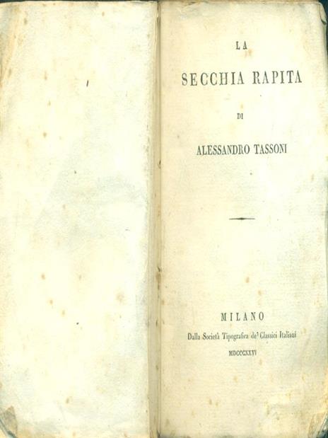 La secchia rapita - Alessandro Tassoni - 2