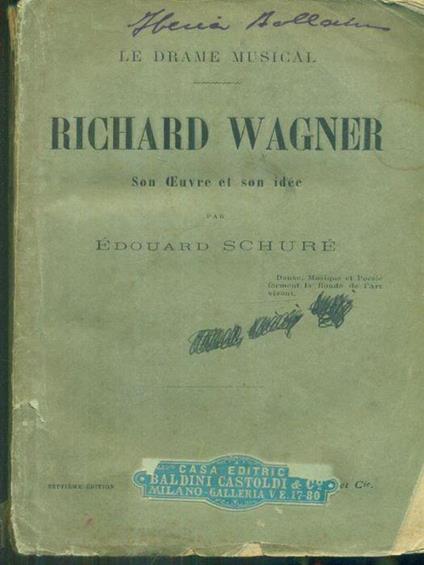 Richard Wagner son oeuvre et son idee - Édouard Schuré - copertina