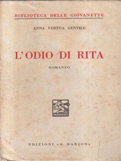 L' odio di Rita - Anna Vertua Gentile - copertina