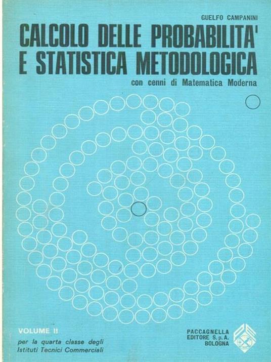 Calcolo delle probabilità e statistica metodologica vol. II - copertina