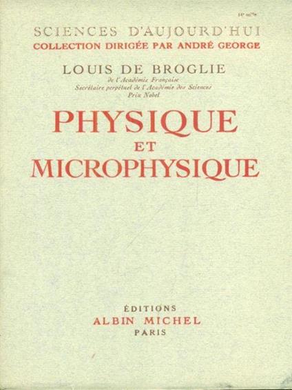 Phisique et microphysique - Louis de Broglie - copertina