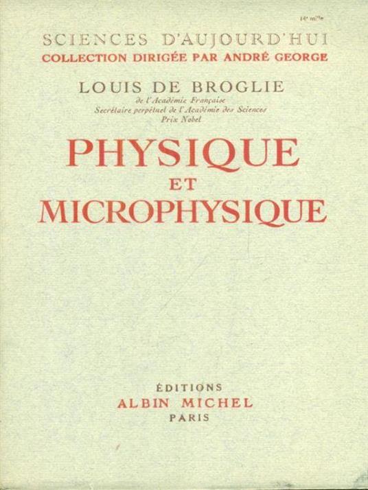 Phisique et microphysique - Louis de Broglie - copertina