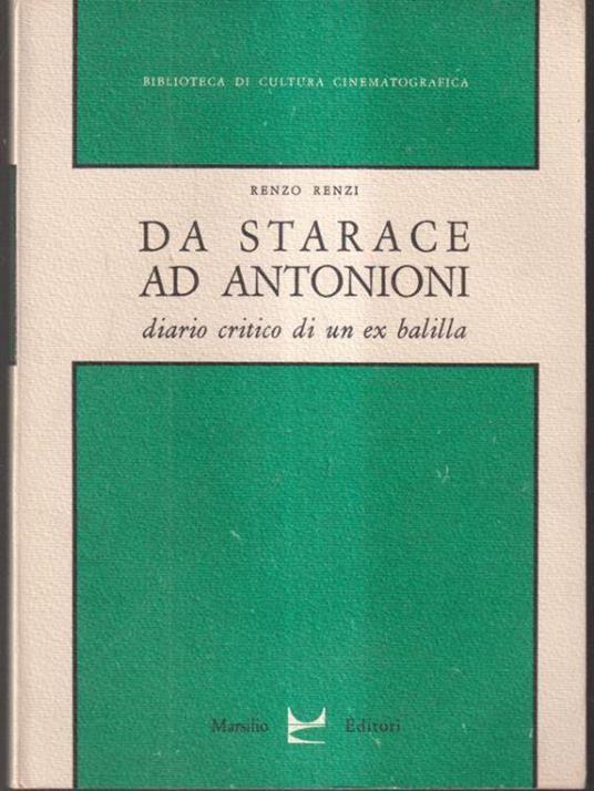 Da Starace ad Antonioni - Renzo Renzi - copertina