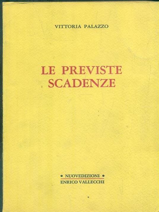 Le previste scadenze - Vittoria Palazzo - copertina