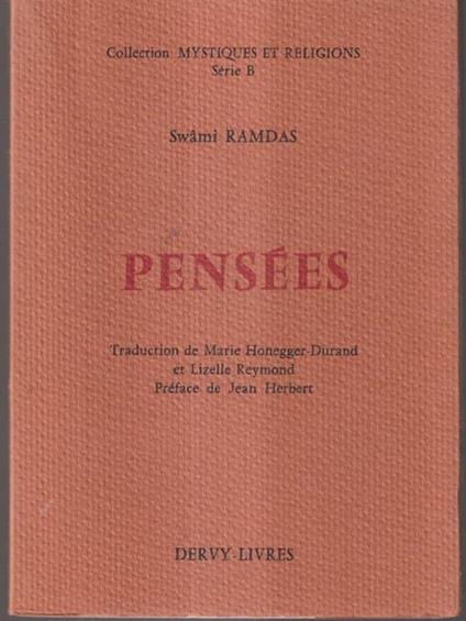 Pensees - Swami Ramdas - copertina