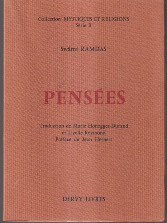 Pensees - Swami Ramdas - copertina