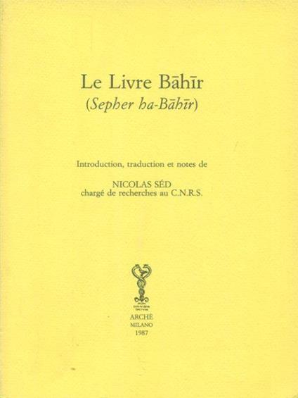 Le livre Bahr - Nicolas Se - copertina