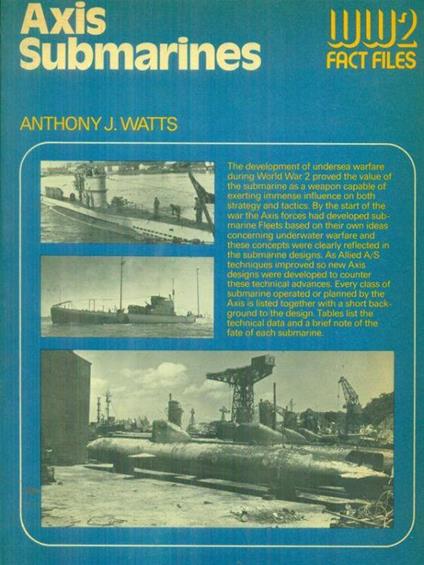 Axis submarines - Anthony J. Watts - copertina